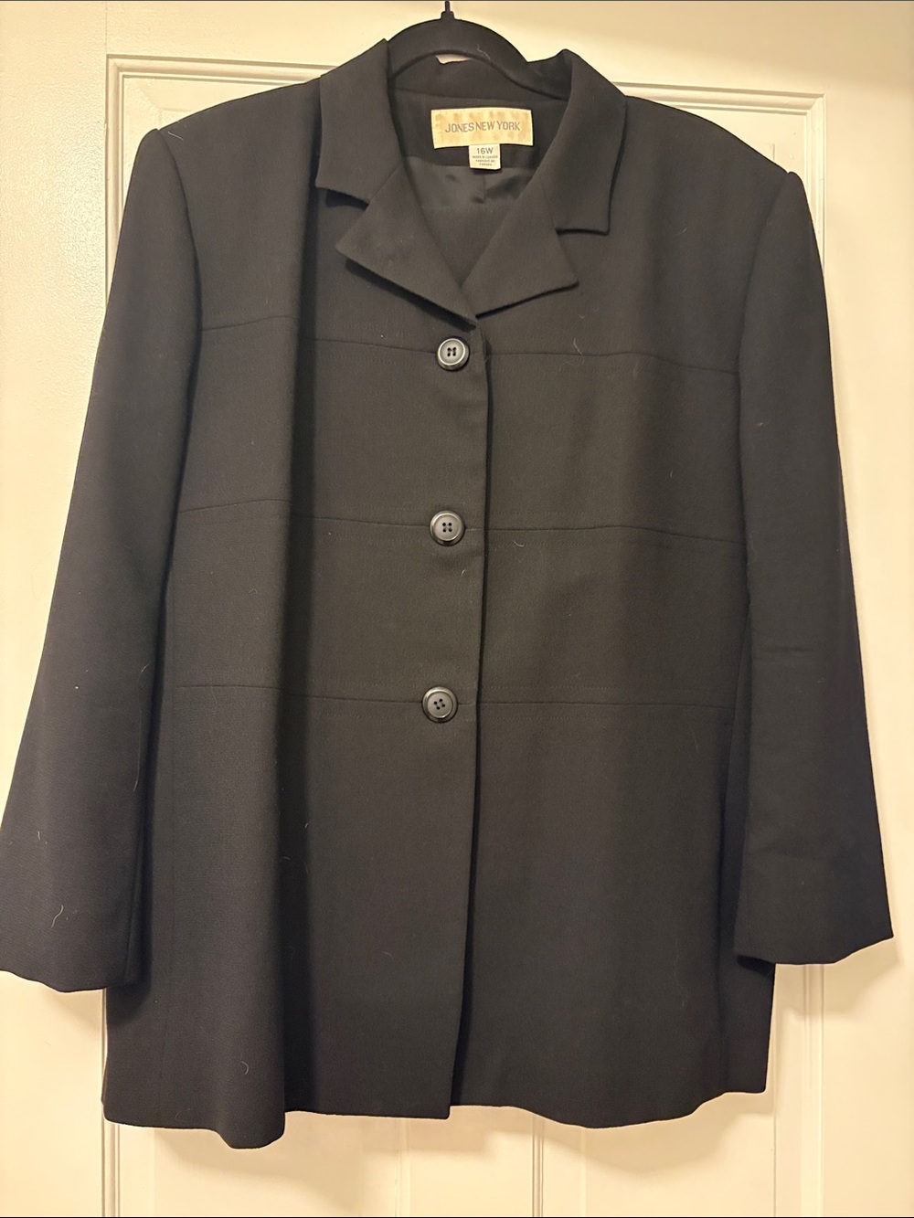 Jones New York Black Single-Breasted Blazer Jacket & Pants